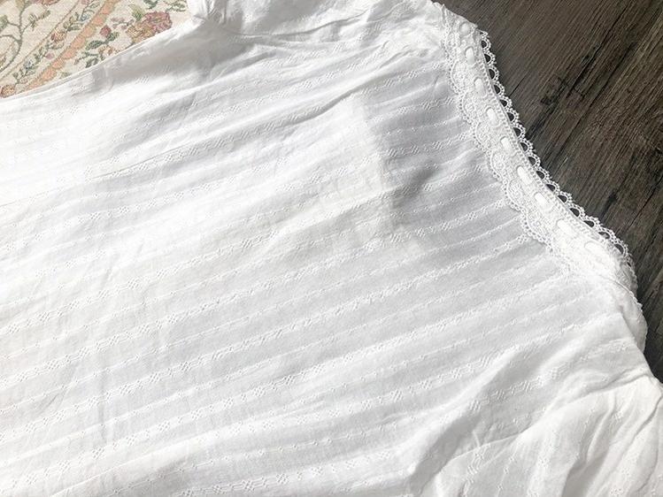 Dawn and Morning~White Elegant Lolita Shirt French Style Lolita Innerwear