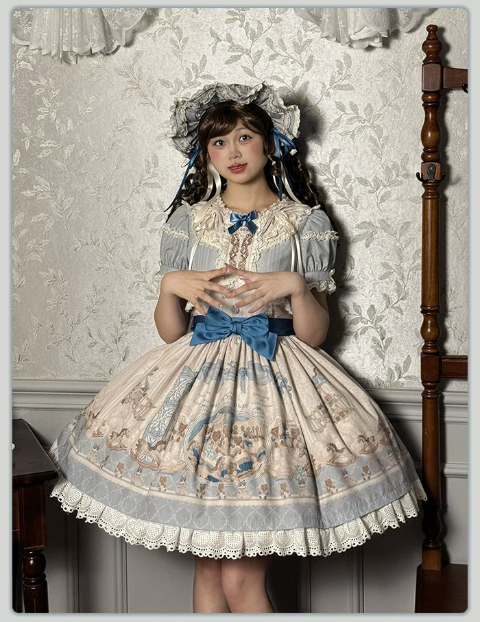Alice Girl~Sea Salt Fairytale~Sweet Lolita Headdress Built-in Wire BNT and Bow KC