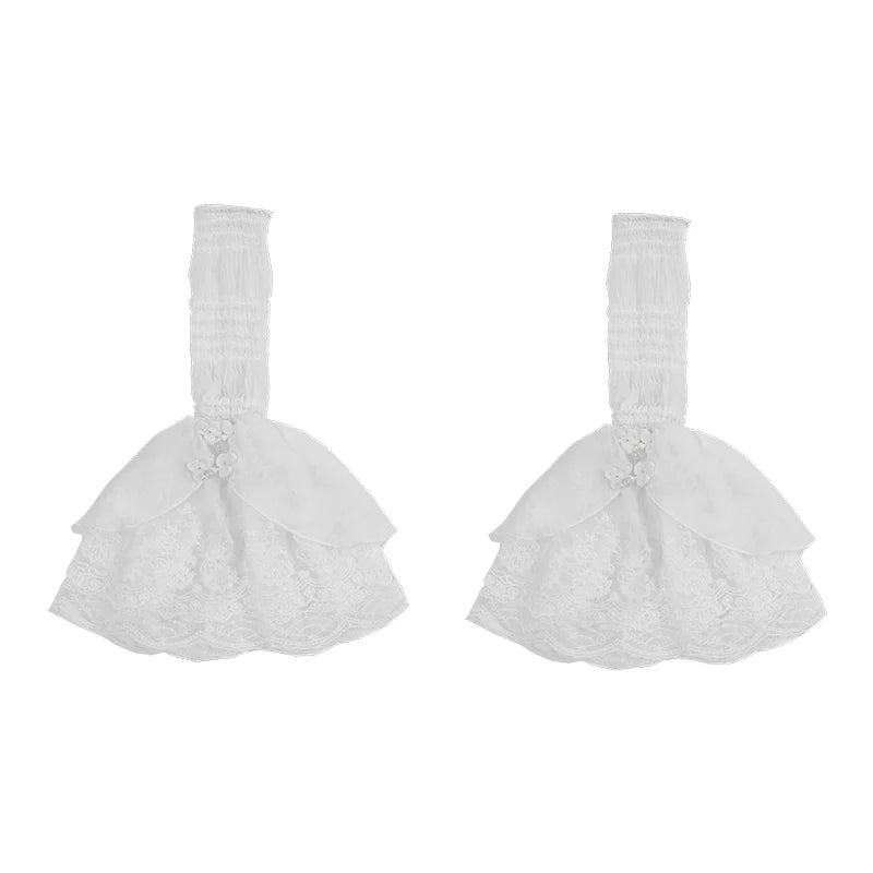 With PUJI~Qi Lolita OP Suit Twins Lolita Chinese Dress Set