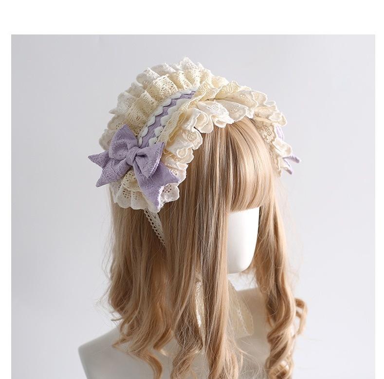 Xiaogui~Sweet Lolita Headband Lace Hairband Ballet Style