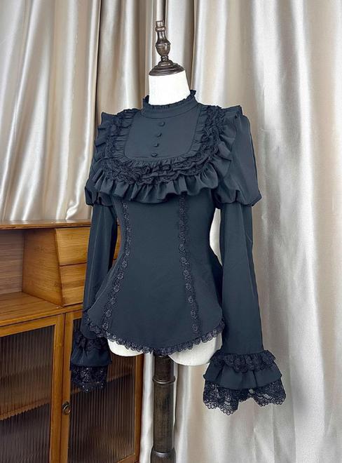 The Original Witch~Witch Returns~Gothic Lolita SK Set Fishbone Lace Corset Skirt Shirt