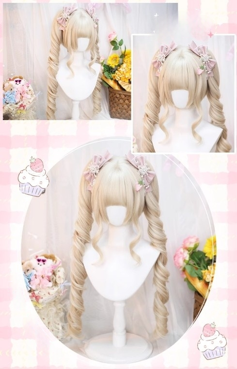 Dalao Home~Stellar Bits~Daily Lolita Wig Detachable Curl Hair Double Ponytails