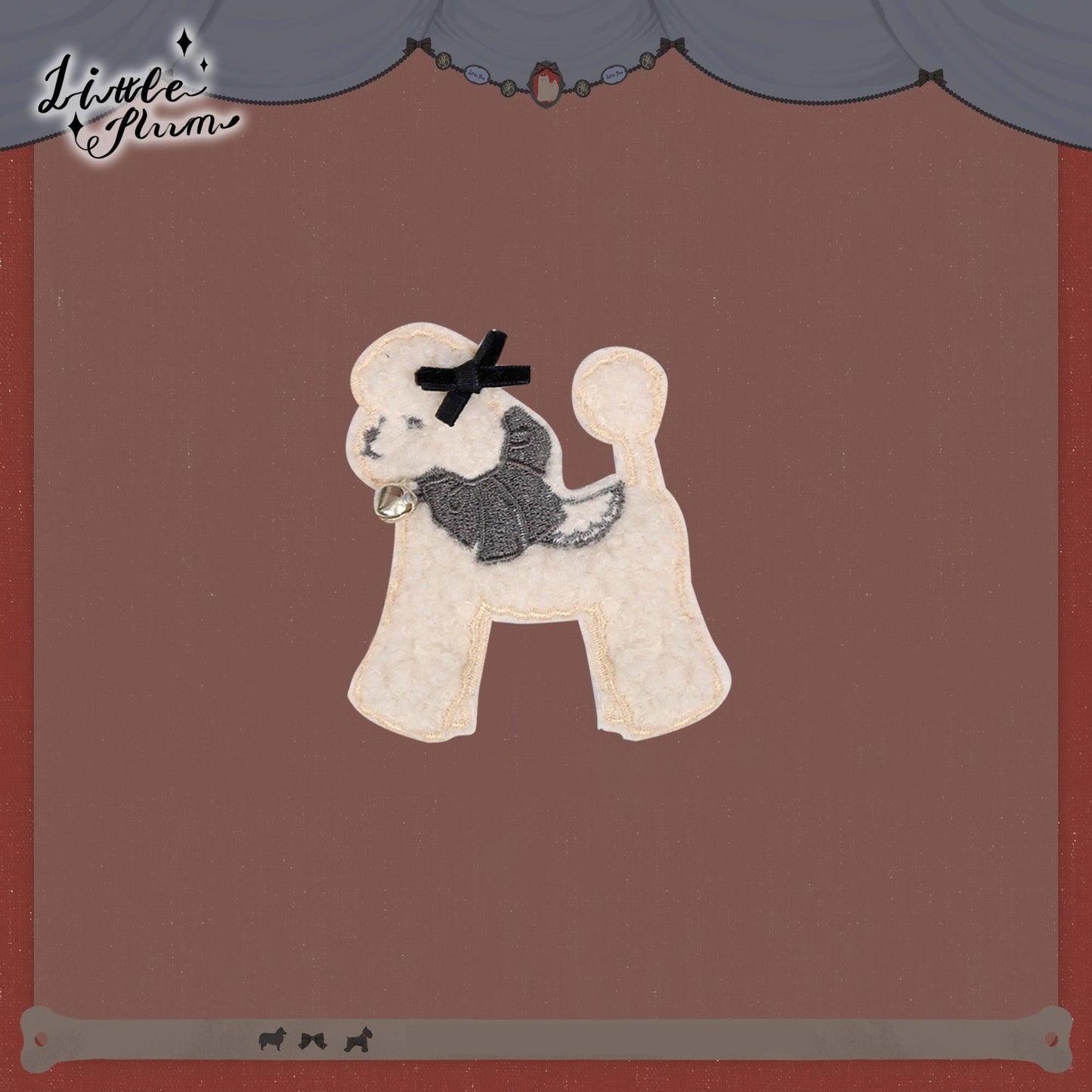 LittlePlum~Telephone Dog~Black Red Classic Lolita Dress Set with OP JSK and Skirt