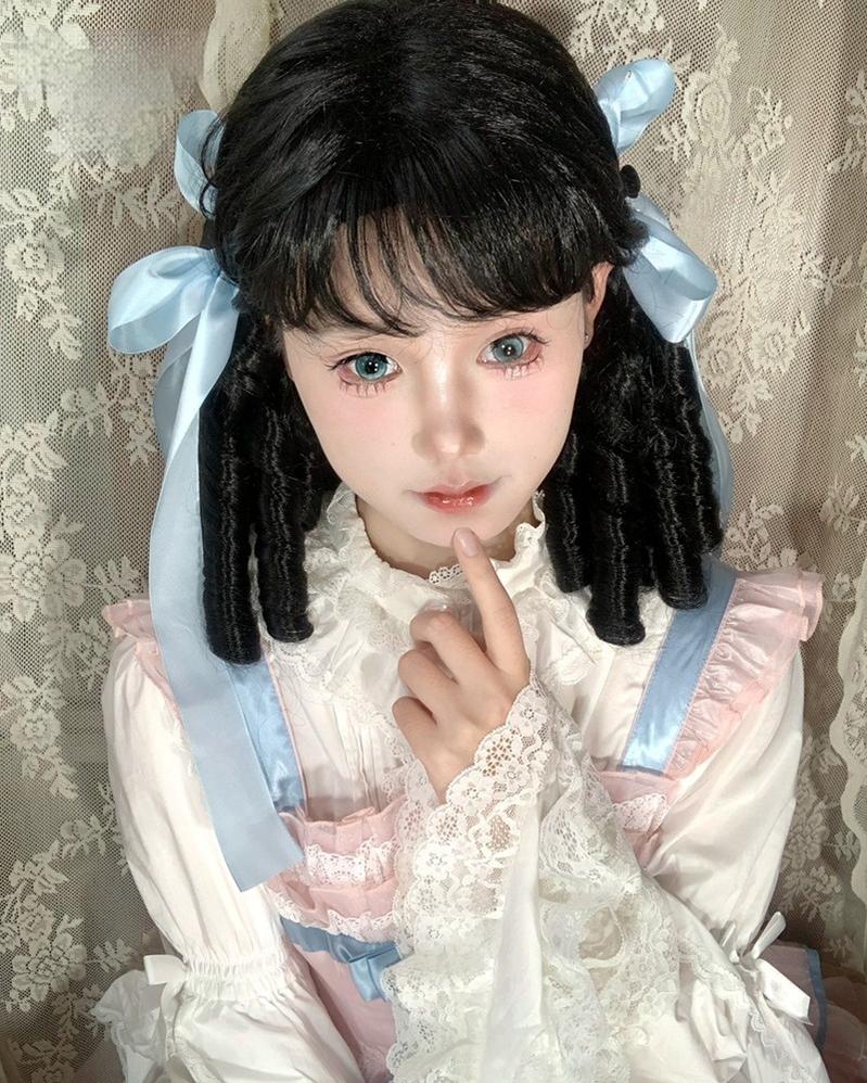 Mabuxi~33CM Sparkling Lolita Wig Roman Curls Gorgeous Court Wig