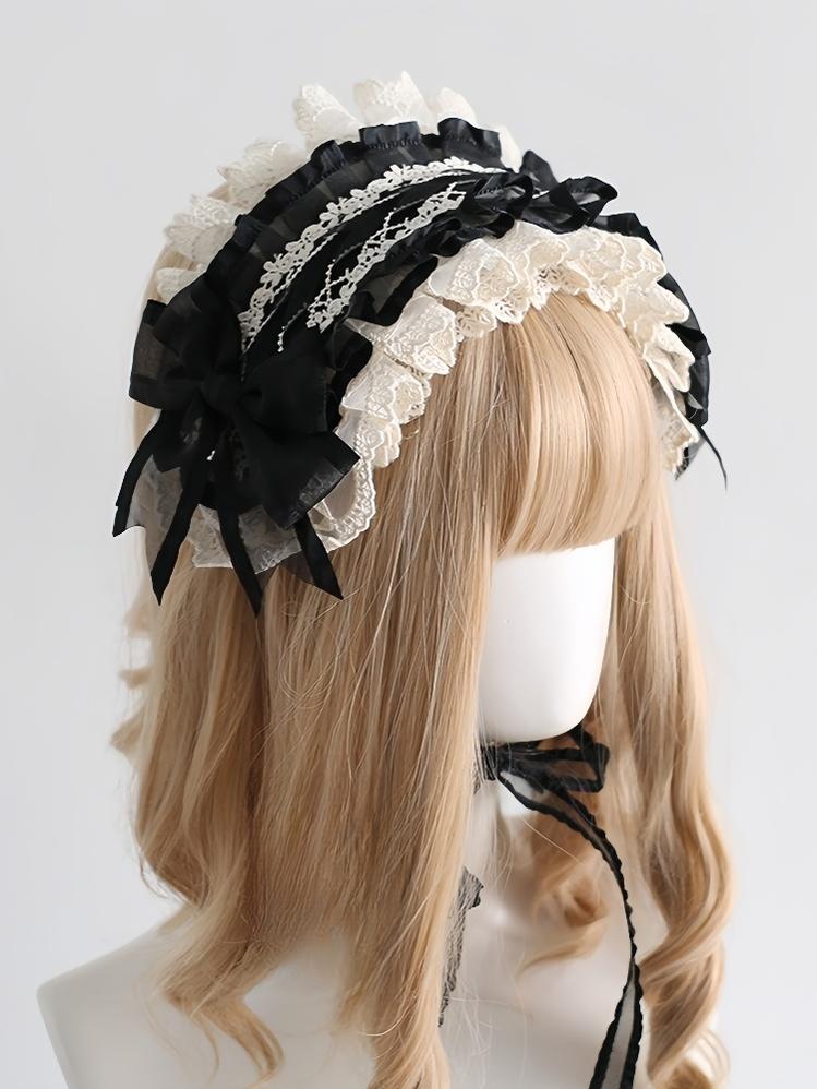 Xiaogui~Maid Lolita Hairband Doll Lolita Cuffs and Top Hat