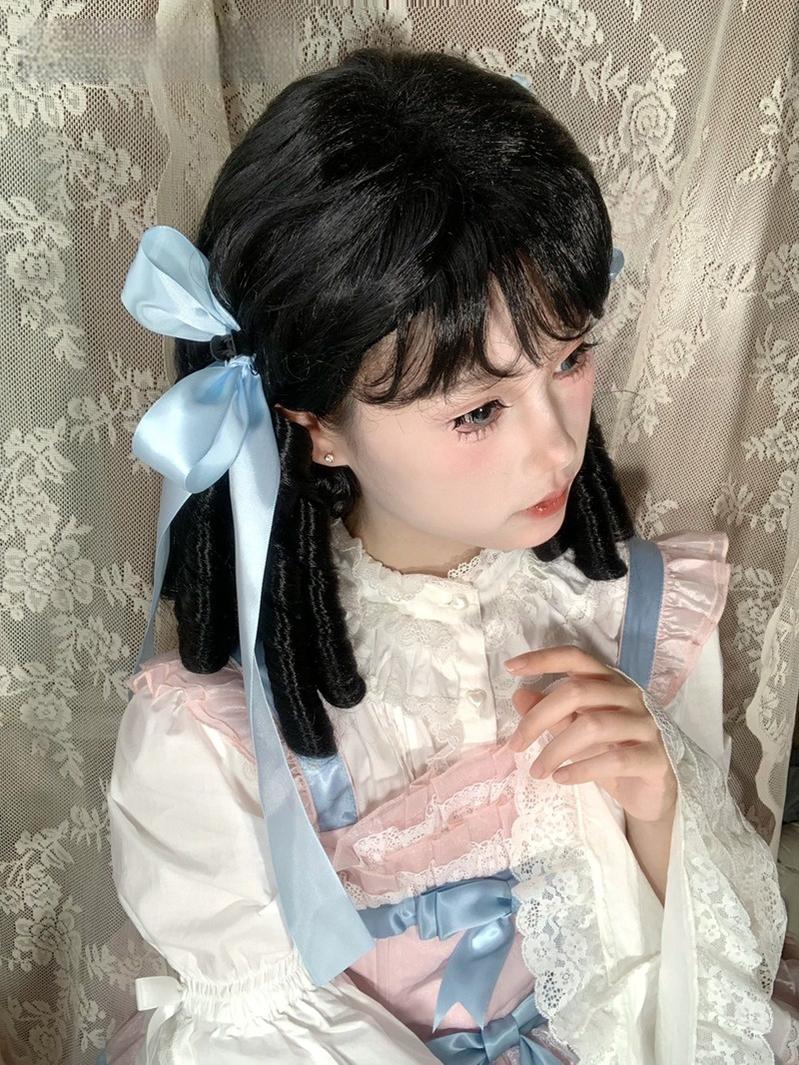 Mabuxi~33CM Sparkling Lolita Wig Roman Curls Gorgeous Court Wig