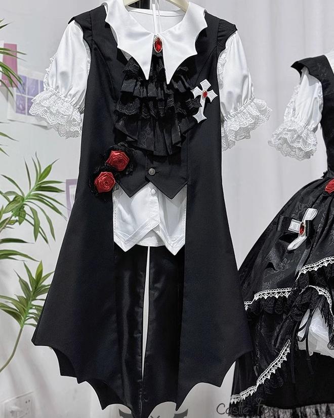 CastleToo~Night Rose~Elegant Ouji Lolita Suits With Lolita JSK And Shorts