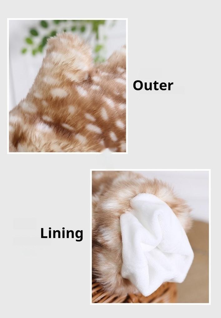 Xiaogui~Deer Spot~Christmas Kawaii Lolita Gloves Japanese Plush Winter Gloves