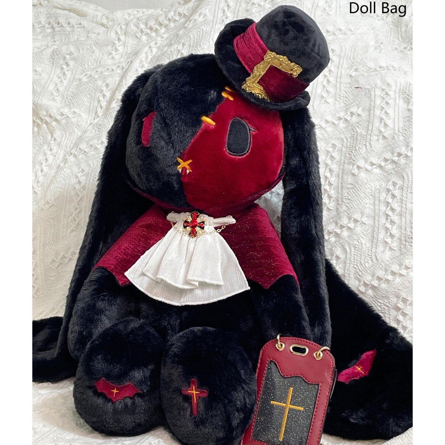 RosyDream~Kawaii Lolita Bunny Doll Bag Plush Doll with a Skeleton