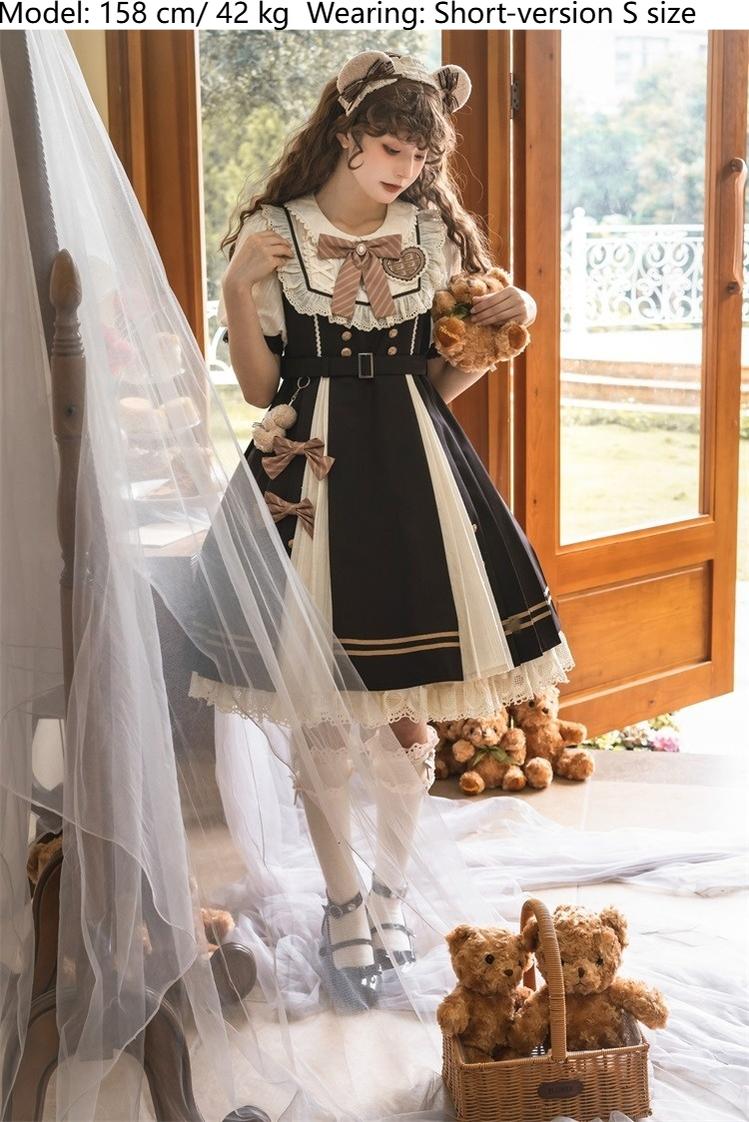 Letters from Unknown Star~Chocolate Workshop~Elegant Lolita OP Daily Short Sleeve Dress