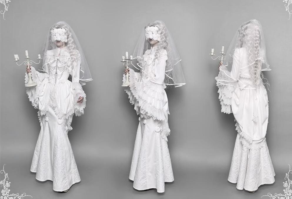LeMiroir~Saint~Gothic Lolita Bolero Skirt Mermaid Dress Corset