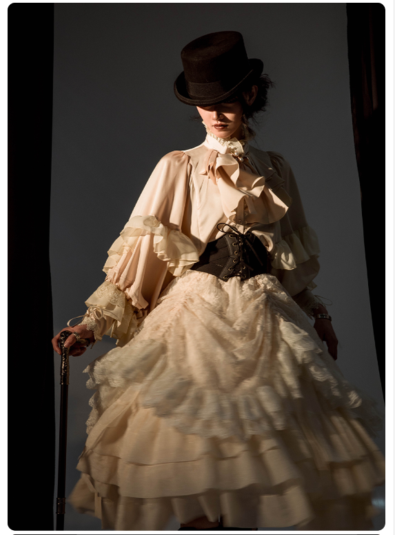 (Buyforme)ZJstory~Dragon Bone Cemetery~Gothic Lolita Shirt Long Sleeve Blouse