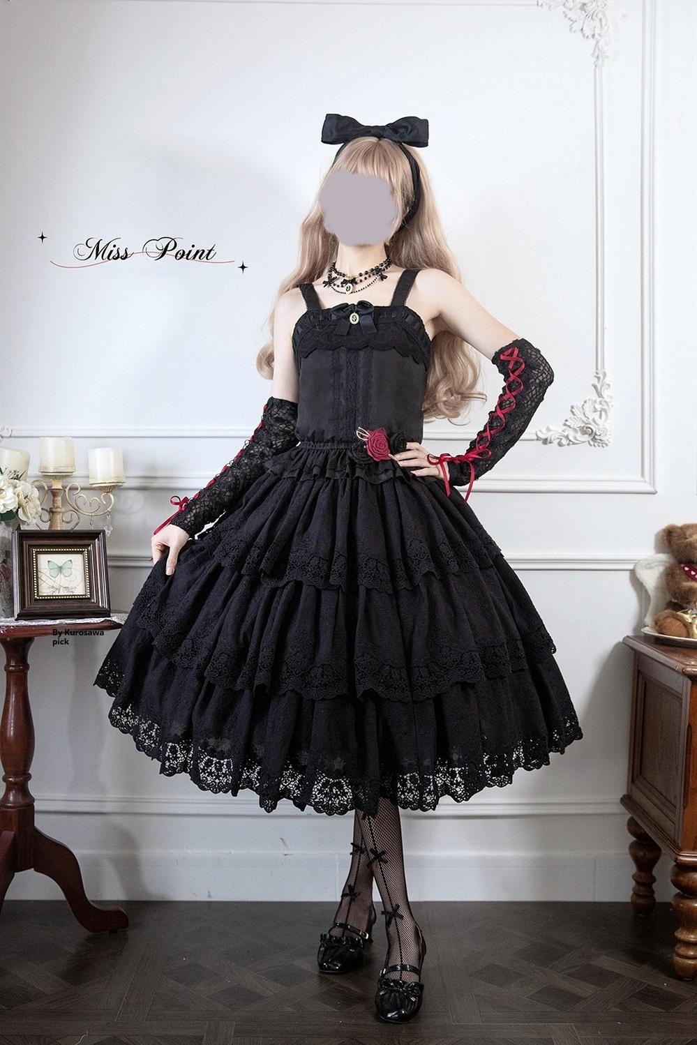 Miss Point~Forest Waltz~Classic Lolita Tiered Skirt Multi-layer Embroidered SK