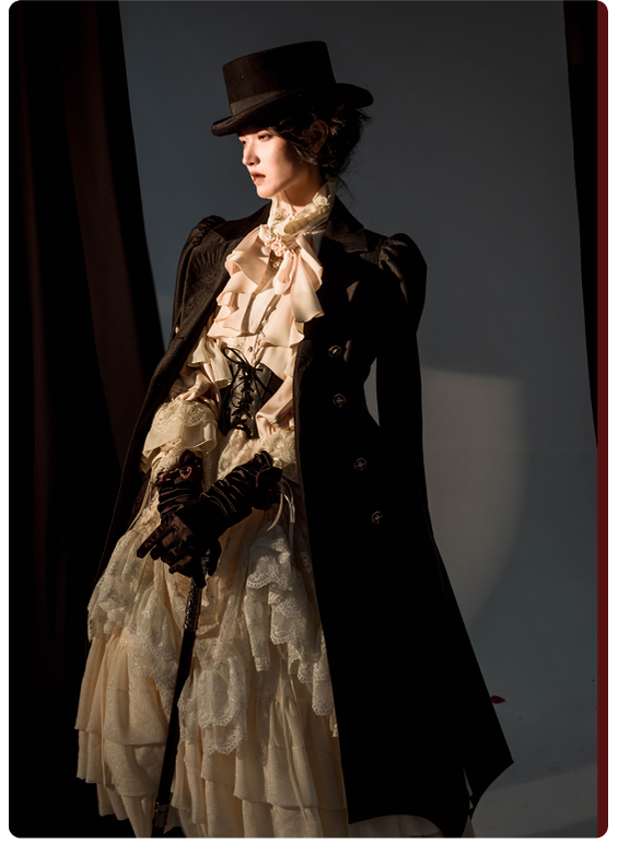 (Buyforme)ZJstory~Dragon Bone Cemetery~Gothic Lolita Shirt Long Sleeve Blouse
