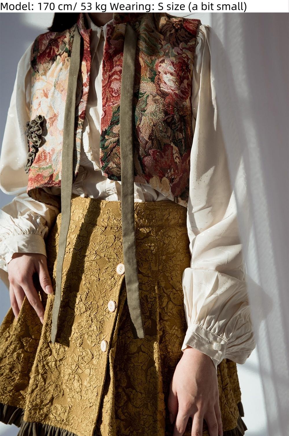 ZJstory~Gilded Age~Vintage Lolita Vest Suit Oil Painting Style Skirt Coat