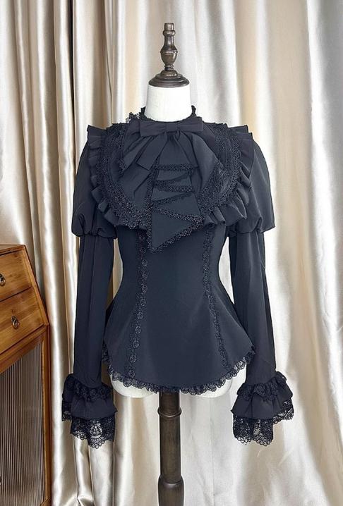 The Original Witch~Witch Returns~Gothic Lolita SK Set Fishbone Lace Corset Skirt Shirt
