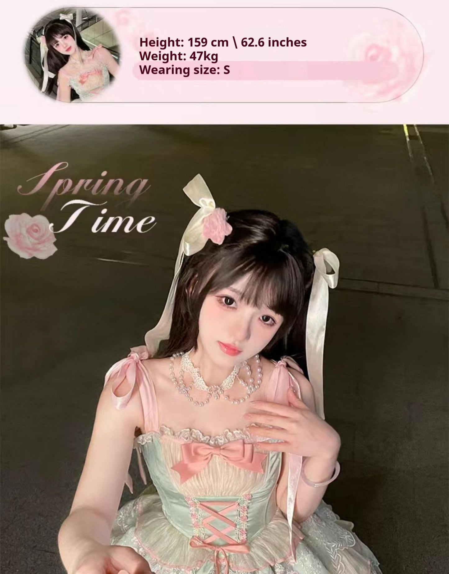 Sakurahime~Sweet Lolita JSK Princess Lolita Dress and Lovely Accessory