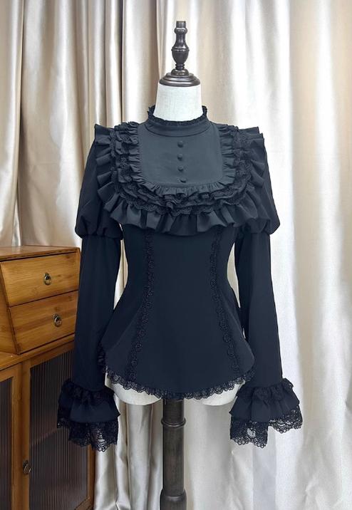 The Original Witch~Witch Returns~Gothic Lolita SK Set Fishbone Lace Corset Skirt Shirt