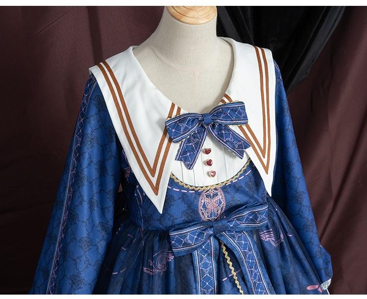 OCELOT~Classic Lolita OP Sailor Collar Elegant Lolita Dress