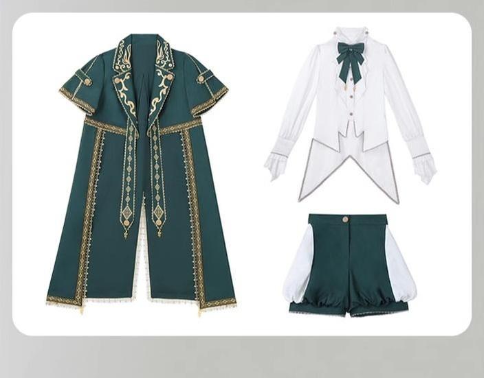 Letters from Unknown Star~Divine Envoy~Ouji Lolita Shorts Suit Military Lolita Coat and Shirt