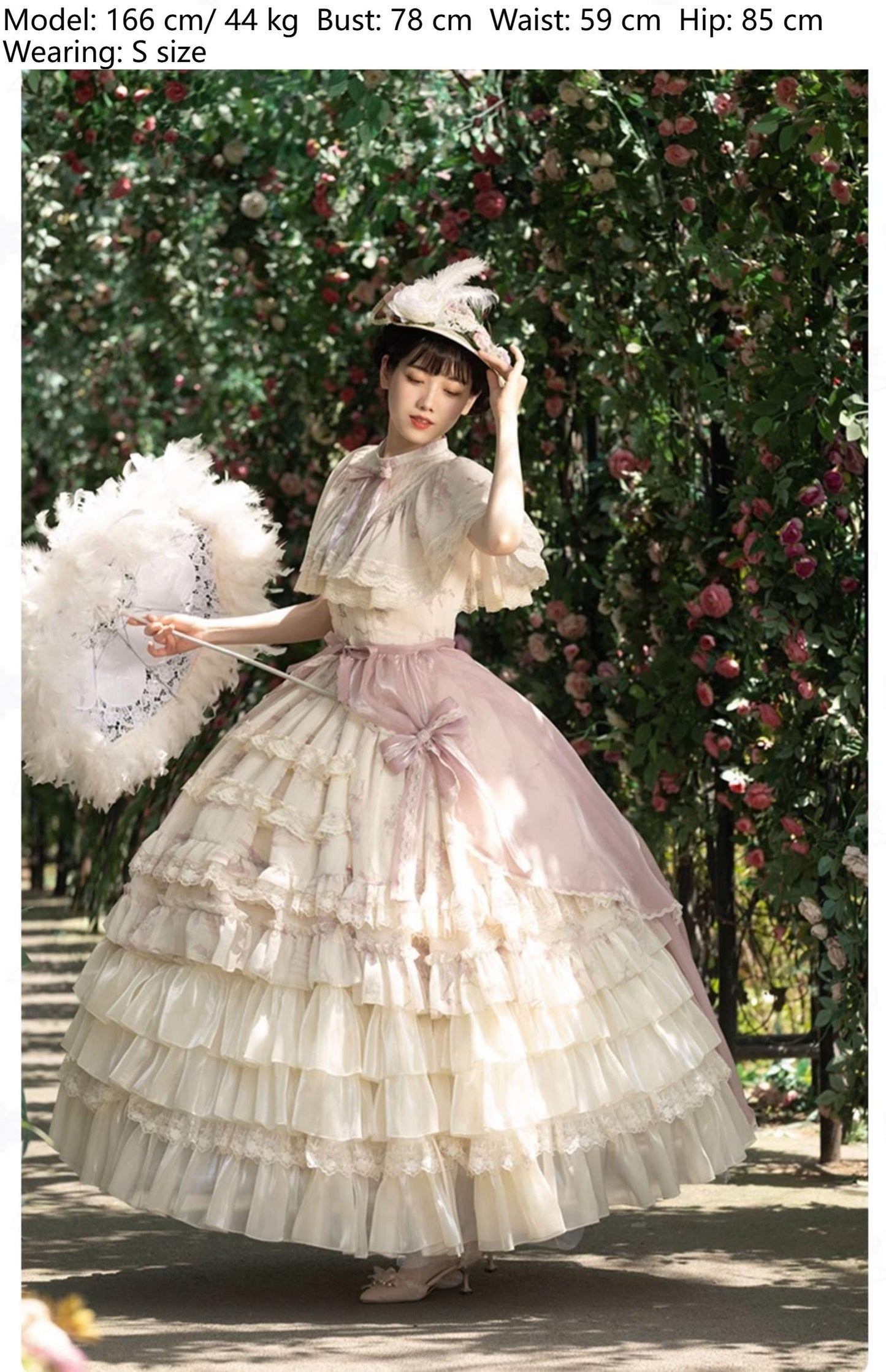 With PUJI~Nanke~Classic Lolita OP Dress Outfit with Edwardian Collar