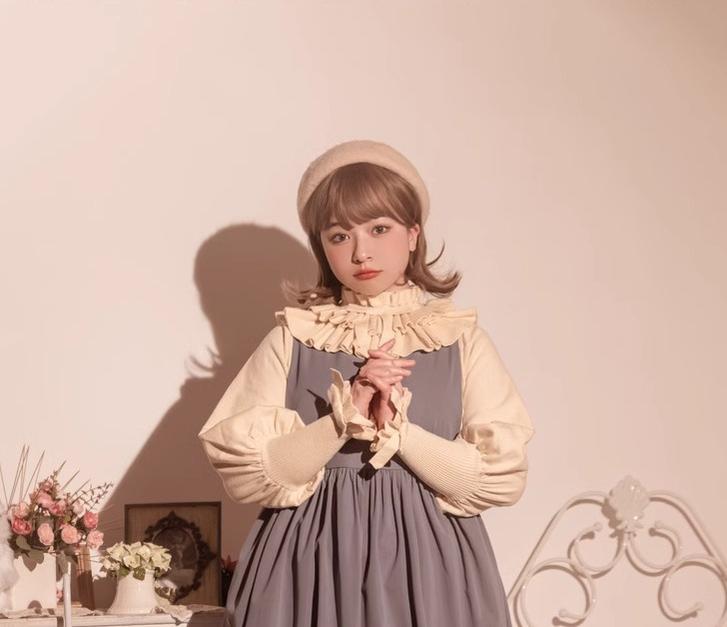 Miaoplus~Sweet Lolita Knit Sweater Long Sleeve Winter Lolita Top