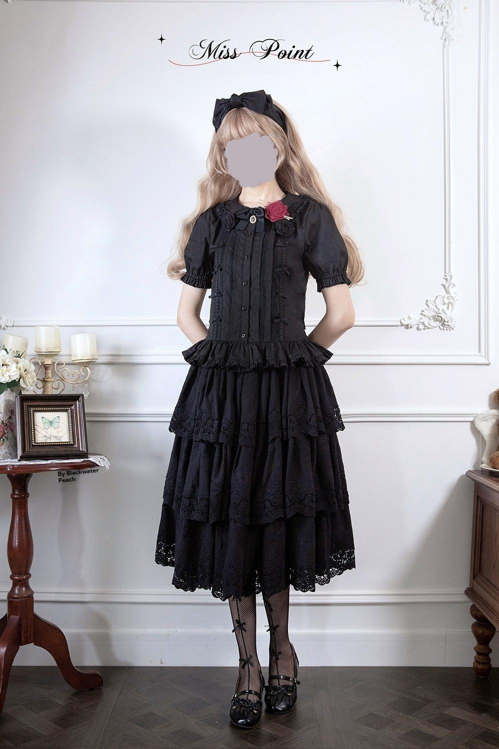 Miss Point~Forest Waltz~Classic Lolita Tiered Skirt Multi-layer Embroidered SK