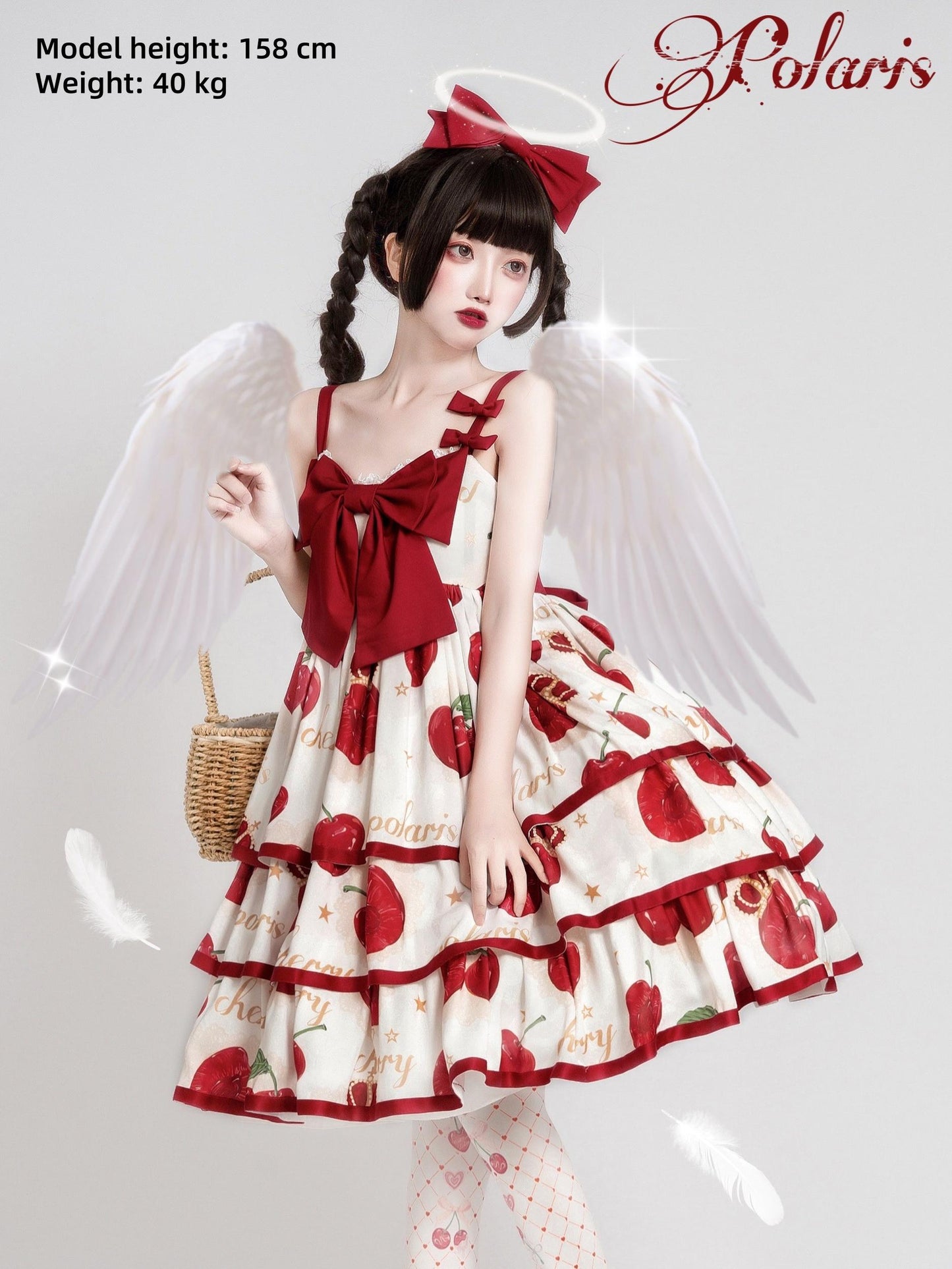 Polaris Lolita~Cherry Crown~Sweet Lolita JSK Three-tiered Dress