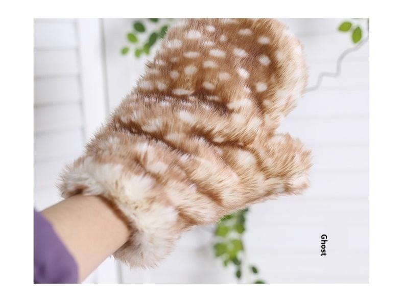 Xiaogui~Deer Spot~Christmas Kawaii Lolita Gloves Japanese Plush Winter Gloves