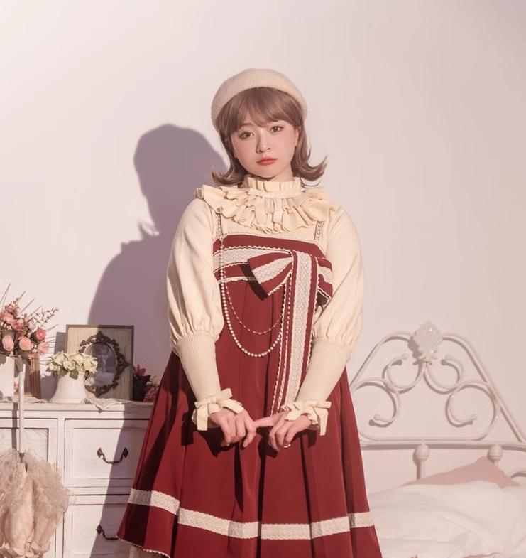 Miaoplus~Sweet Lolita Knit Sweater Long Sleeve Winter Lolita Top