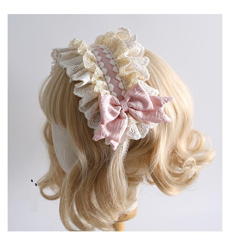 Xiaogui~Sweet Lolita Headband Lace Hairband Ballet Style