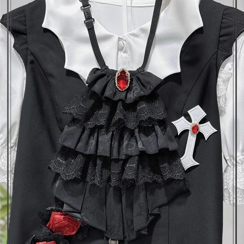 CastleToo~Night Rose~Elegant Ouji Lolita Suits With Lolita JSK And Shorts