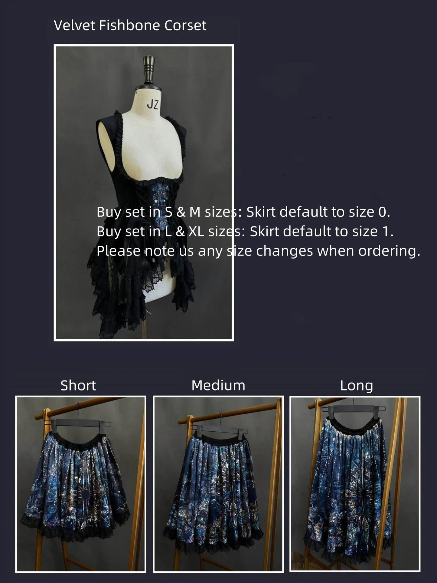 SUSIN~Night Traveler~Classic and Elegant Gothic Dress with Colorful Window Prints