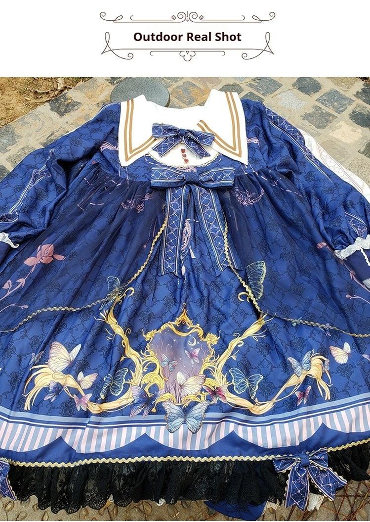 OCELOT~Classic Lolita OP Sailor Collar Elegant Lolita Dress