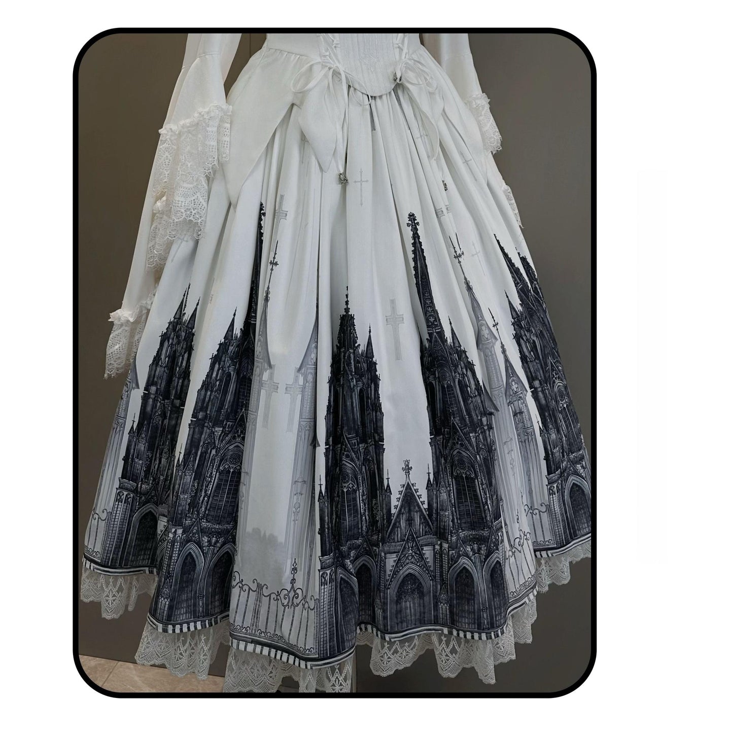 Susin Lolita~Night Traveler~Gothic Lolita Skirt Outfit Long Coat Shirt and Bustier Set