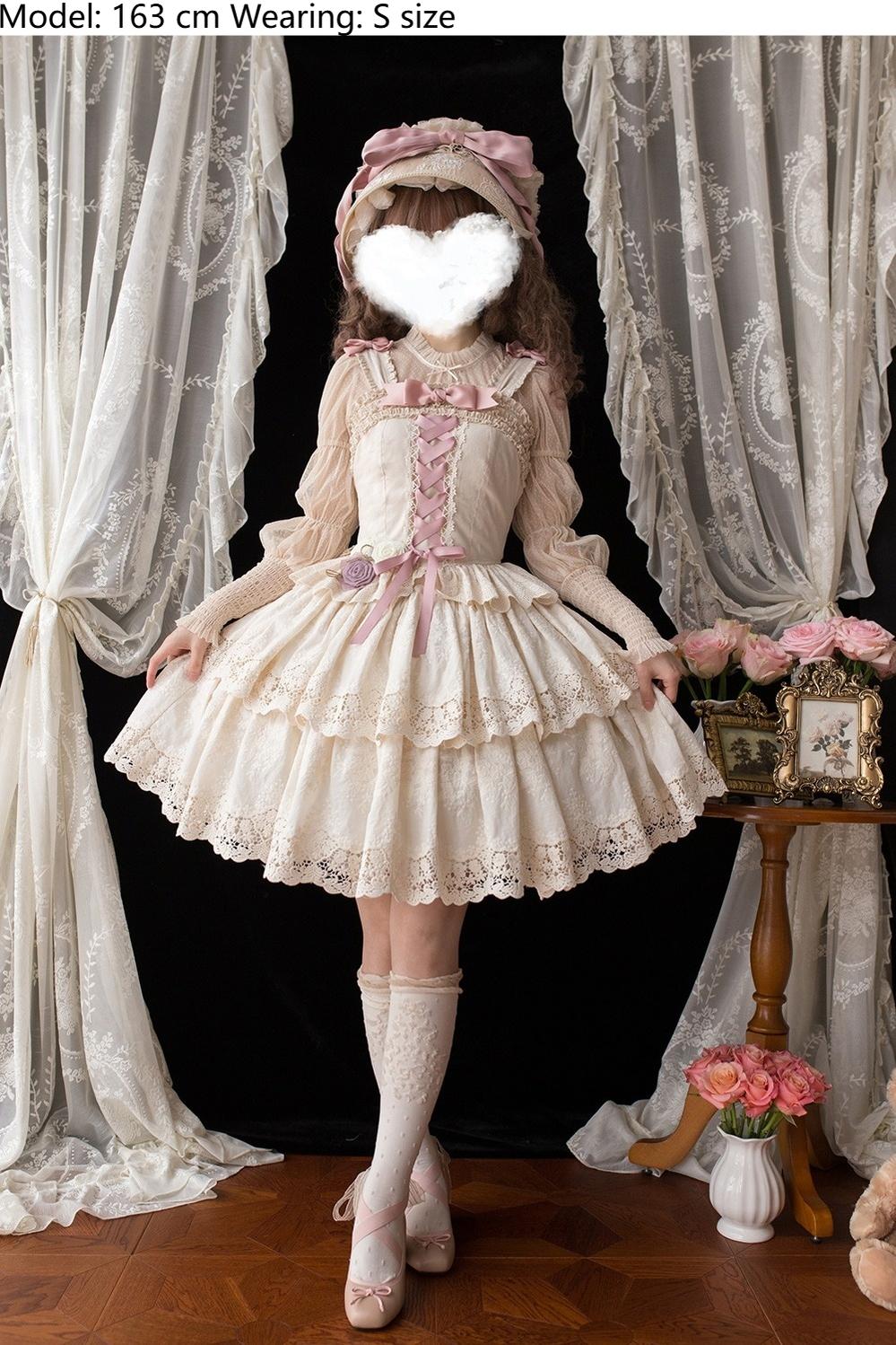 Miss Point~Forest Waltz~Classic Lolita Tiered Skirt Multi-layer Embroidered SK