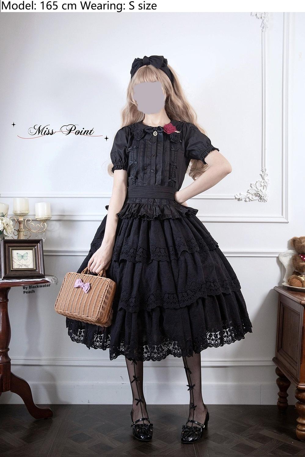 Miss Point~Forest Waltz~Classic Lolita Tiered Skirt Multi-layer Embroidered SK