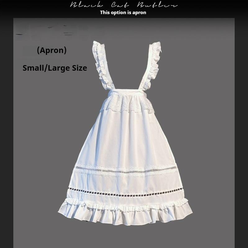 Hezi's Cat Haven~Black Cat Butler~Maid Lolita OP Dress Elegant Black and White Dress