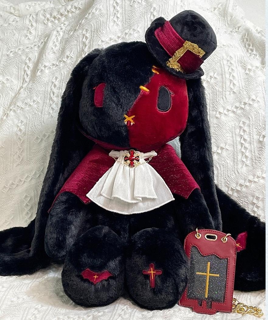 RosyDream~Kawaii Lolita Bunny Doll Bag Plush Doll with a Skeleton