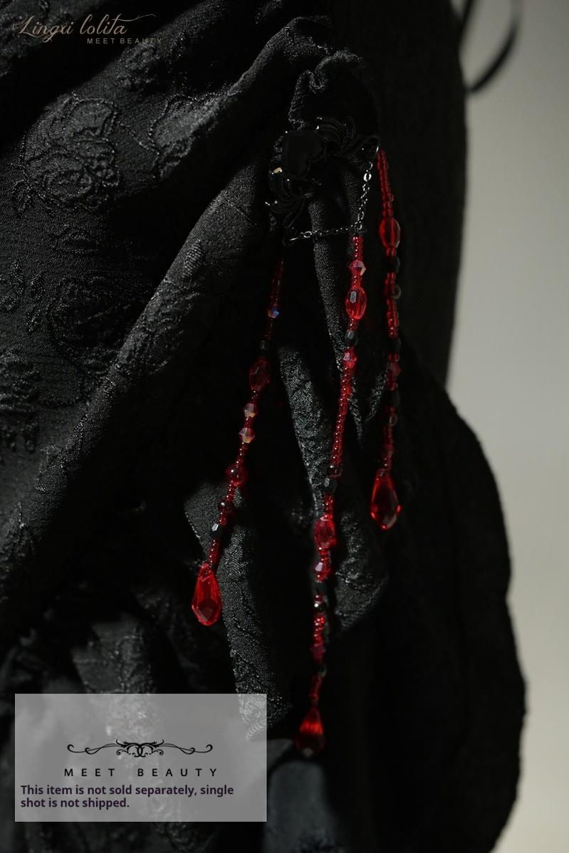 Lingxi Lolita~Lord of the Night~Gothic Lolita Skirt Suit Mermaid Skirt and Fishbone Bodice