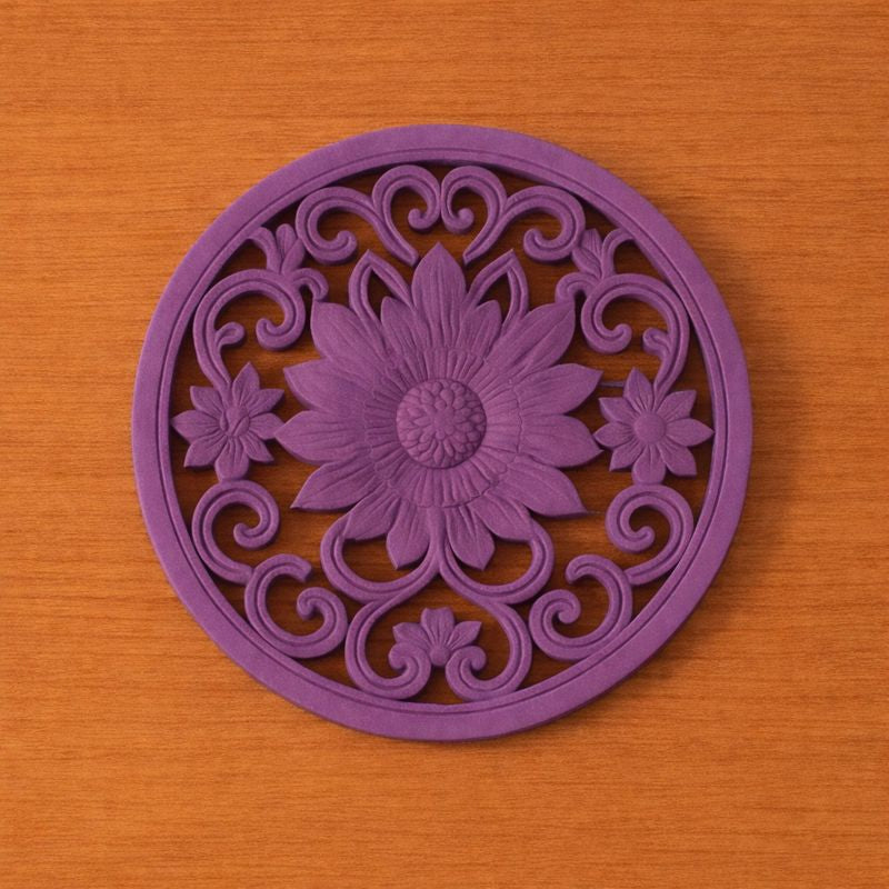 Vintage Floral Silicone Trivet & Coaster Set