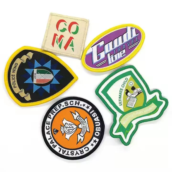 Customized Football Team Embroidered Woven Badges Patches