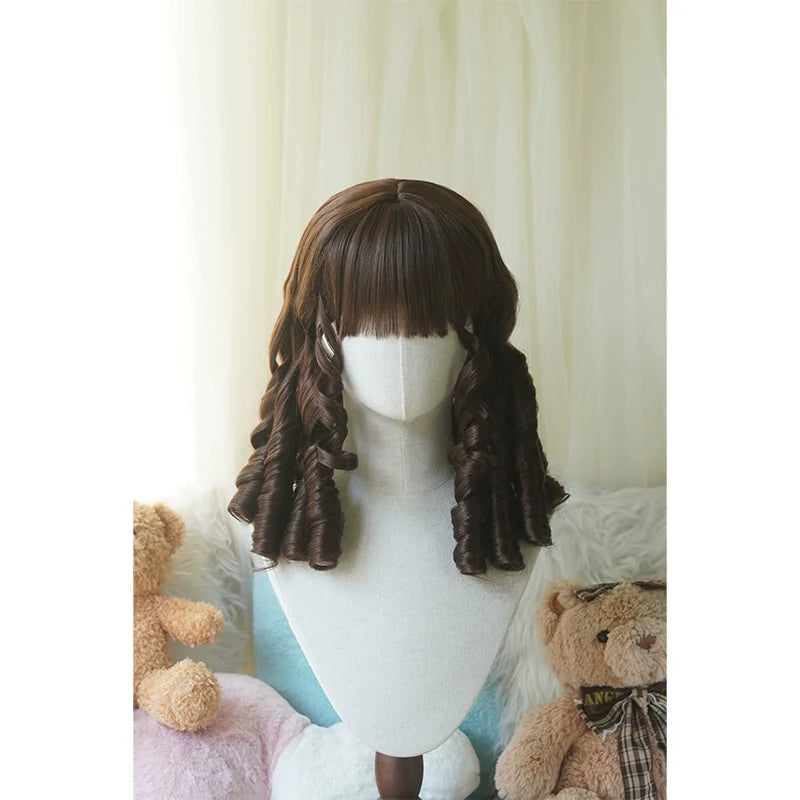 Imperial Tea~Retro Lolita Wig Short Roman Curl Hairpiece