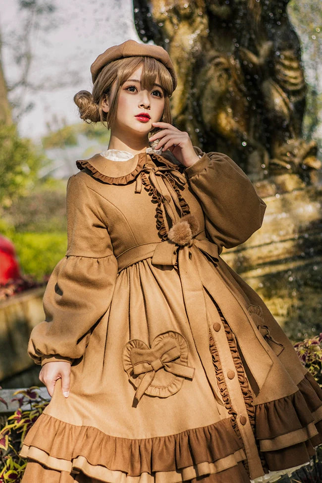 Dawn and Morning~Winter Lolita Coat Lovely Lolita Wool Coat Dress