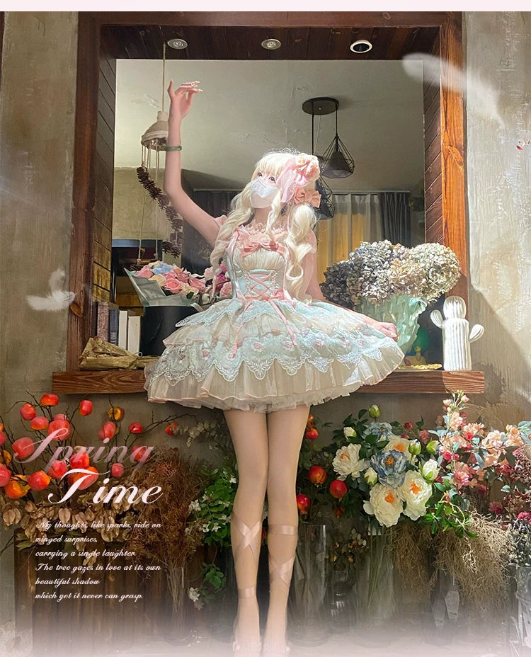 Sakurahime~Sweet Lolita JSK Princess Lolita Dress and Lovely Accessory