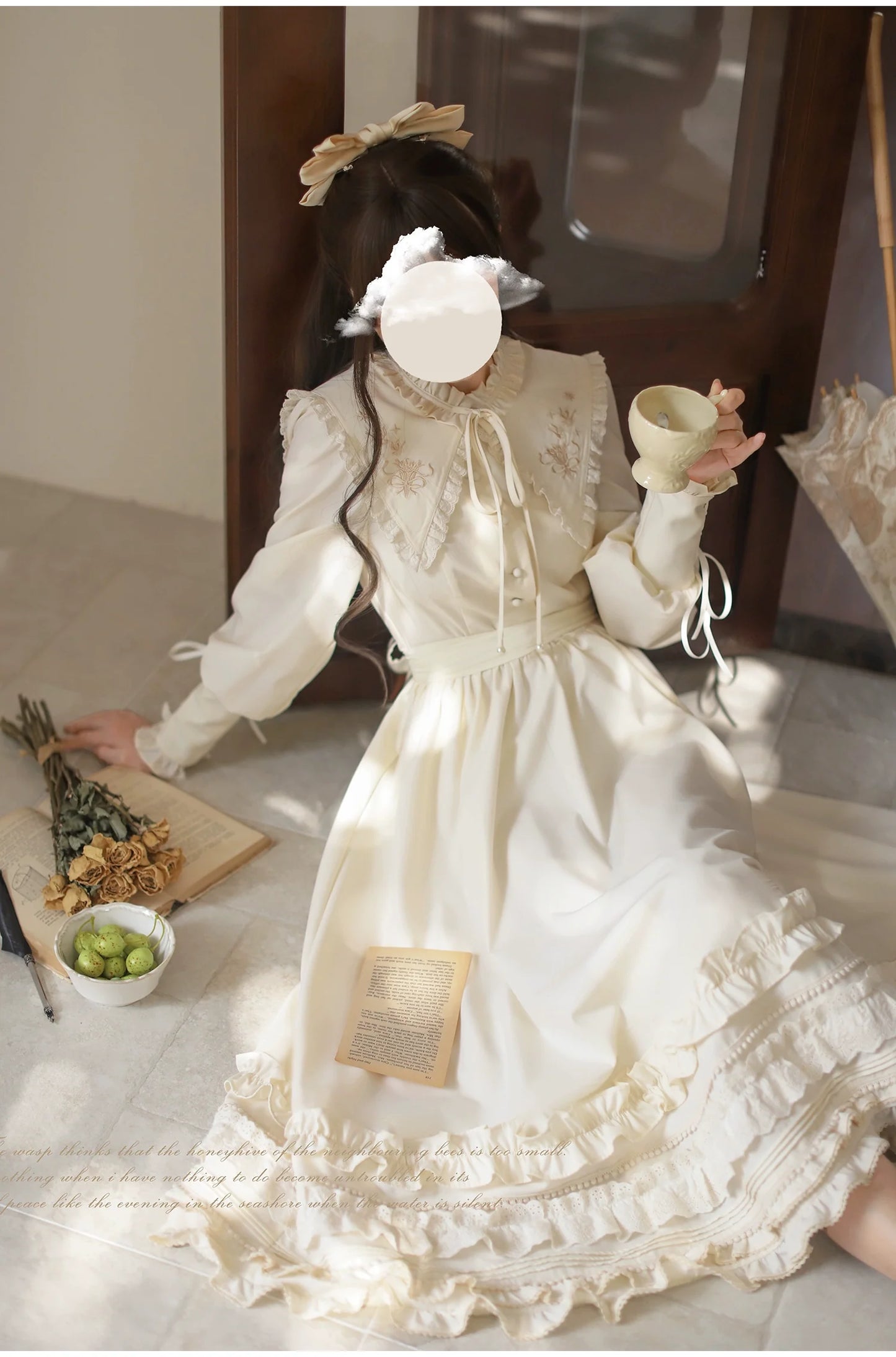 HuTaoMuJK~Wind Kiss Tulip~Classic Lolita OP Elegant Lolita Cardigan