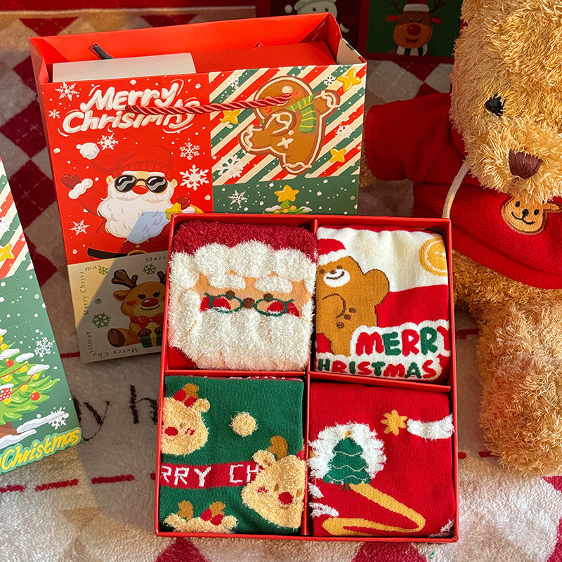 Christmas Cotton Socks Gift Box