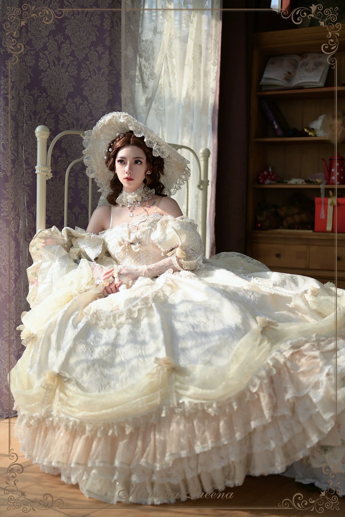 Hinana Queena~With Belle~Bridal Wedding Lolita OP Dress Available for Custom Size