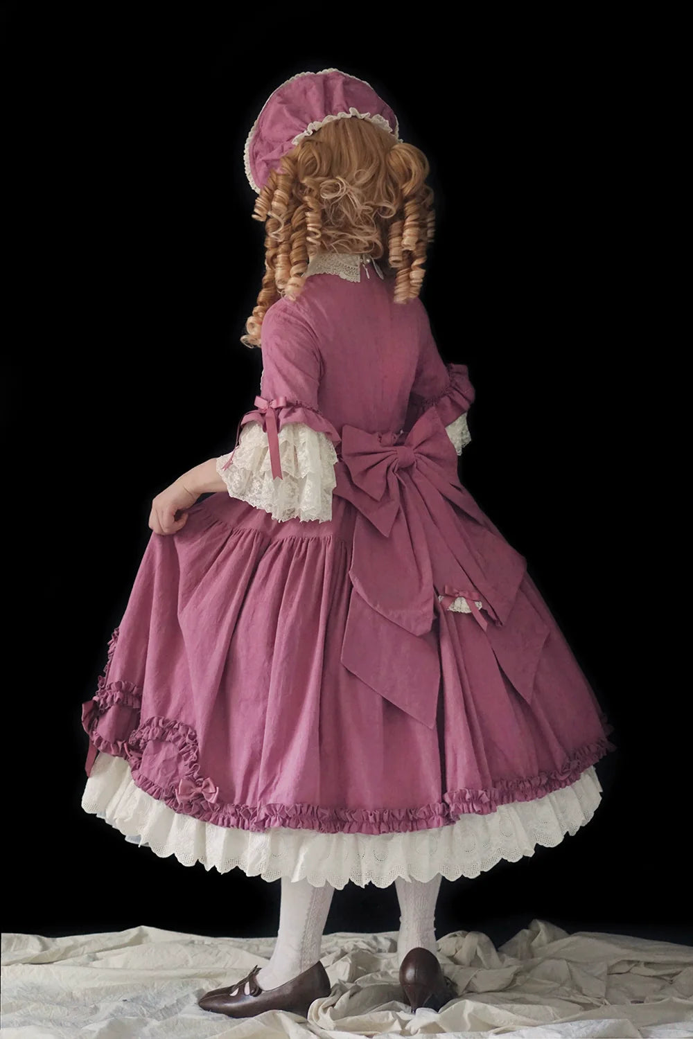 Miss Point~Lilyka Garden~Classic Lolita OP Dress Elegant Floral Wall Princess Sleeve