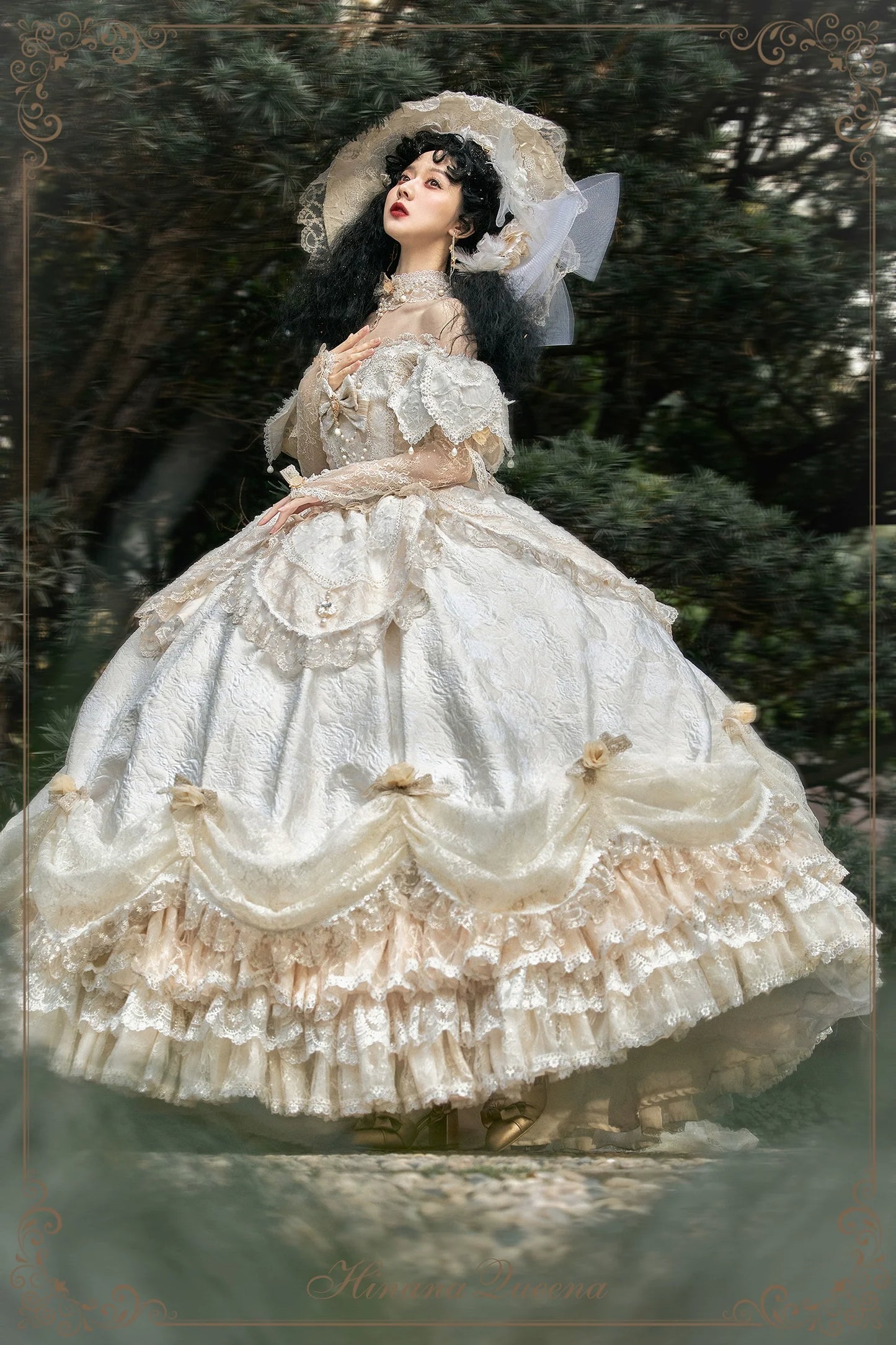 Hinana Queena~With Belle~Bridal Wedding Lolita OP Dress Available for Custom Size